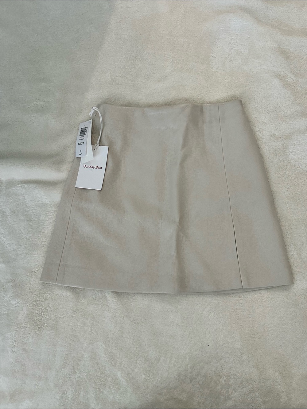Aritzia - Sunday Best Tatiana Matte Pearl Vegan Leather Mini Skirt